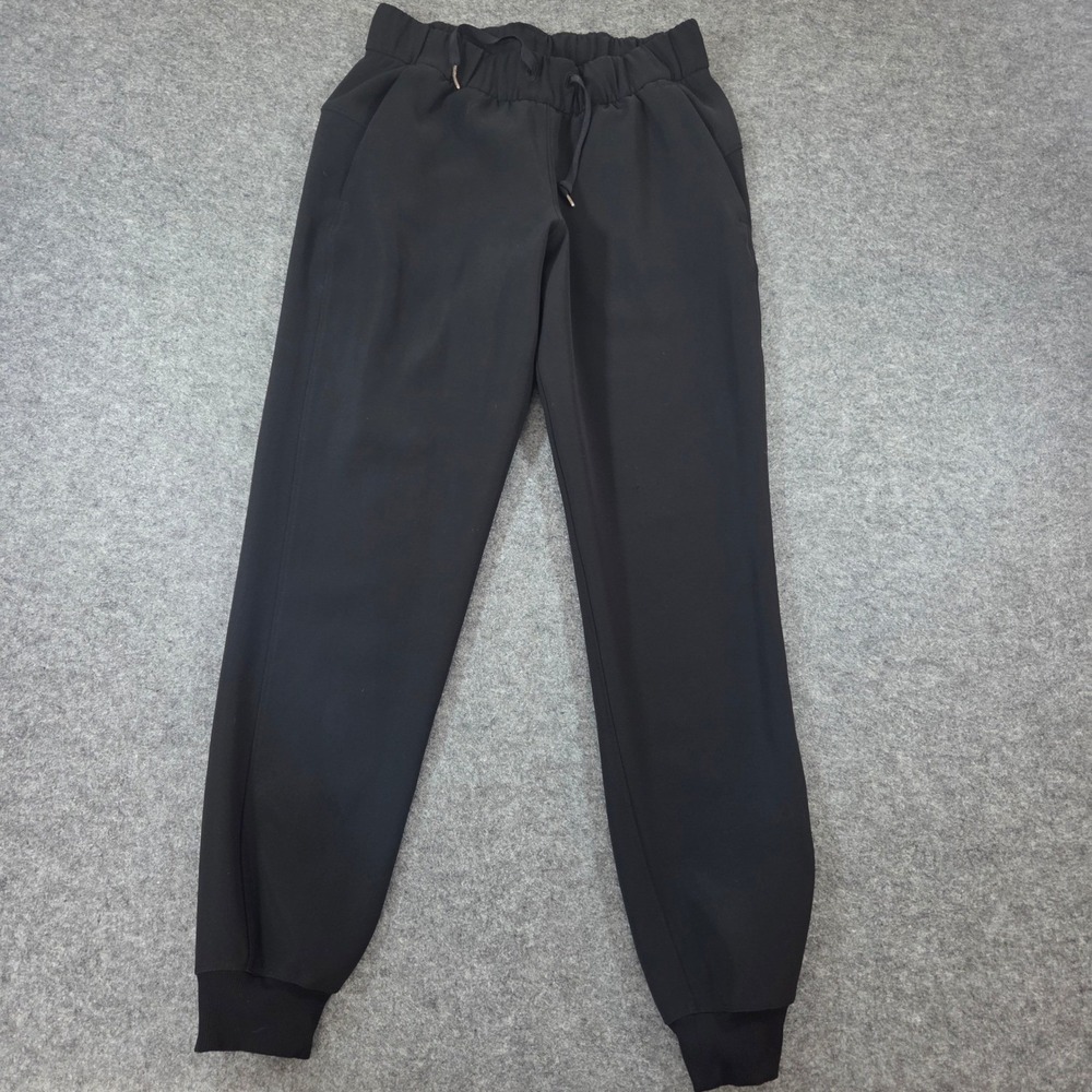 Lululemon Jogger Pants Black Womens Size 4 Elastic Waist Drawstring Travel